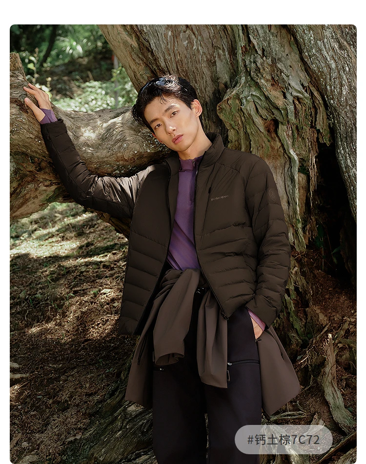 BOSIDENG 3‑In‑1 Outdoor Jacket 90 Goose Down 700+ Fill Power Detachable Liner Temperature Control Hooded Coat