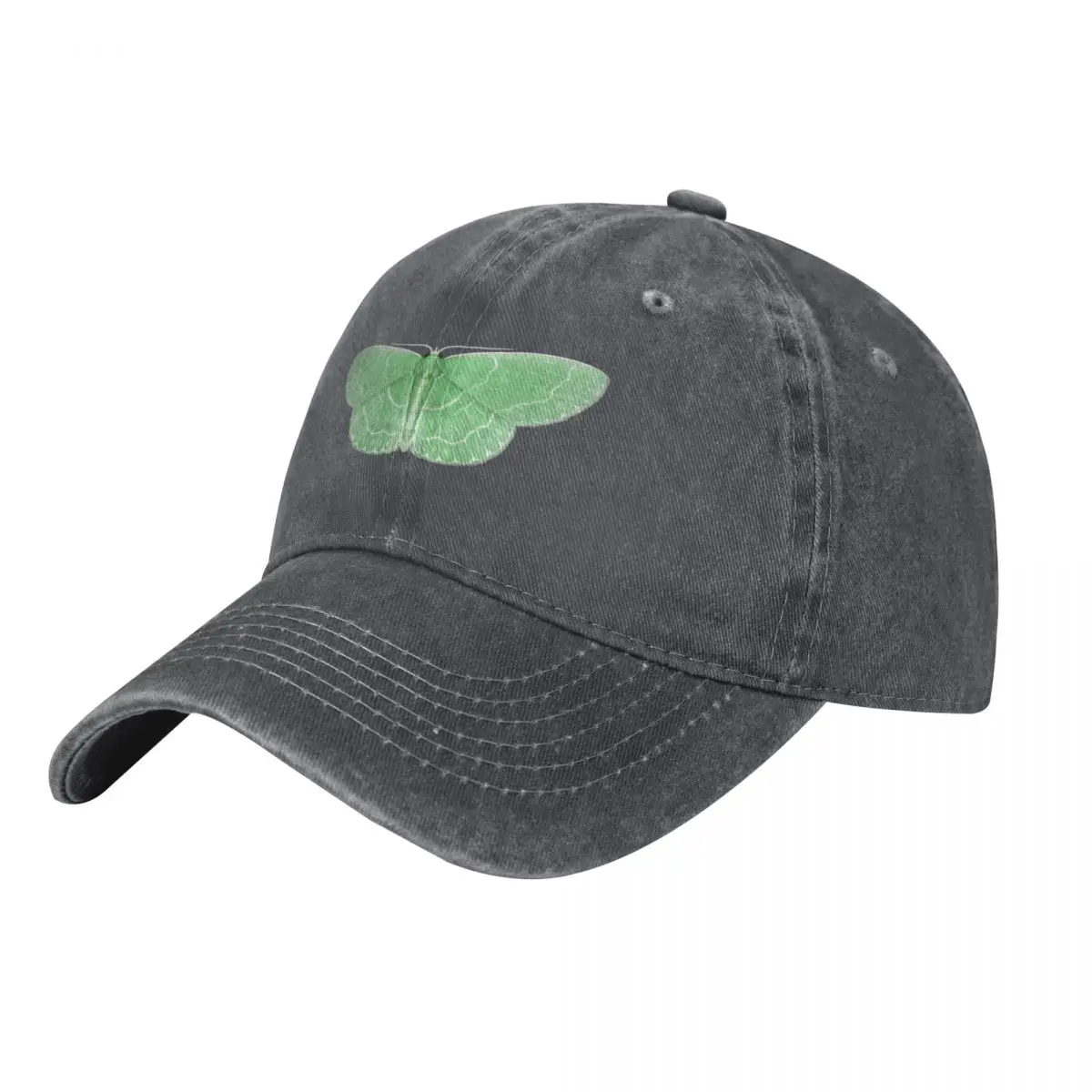 Wavey-Lined Emerald Moth Painting Baseball Cap Designer Hat New In Hat Trucker Cap Caps Women Men's