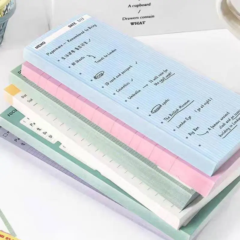 80sheets/Lot Planner Book Notebook Handbook Daily Weekly Everyday Plan Stationery Journal Writing Pads Office School Supplies