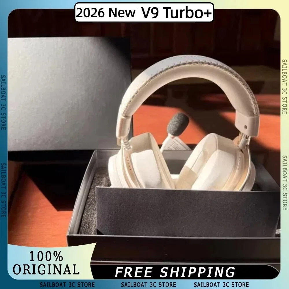 Audífonos Inalámbricos Bluetooth V9 Turbo+ con Sonido Envolvente 7.1, Audífonos para Juegos con Base de Carga Inalámbrica Magnética para FPS PUBG PC, Regalos