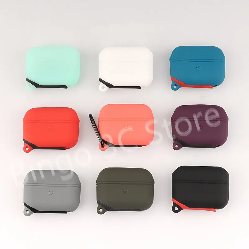 Silicone Cover for Apple Airpods Pro Case Cute Waterproof Airpod 3 Acessories Air Pods Pro with Hook for Arpods Pro Cover