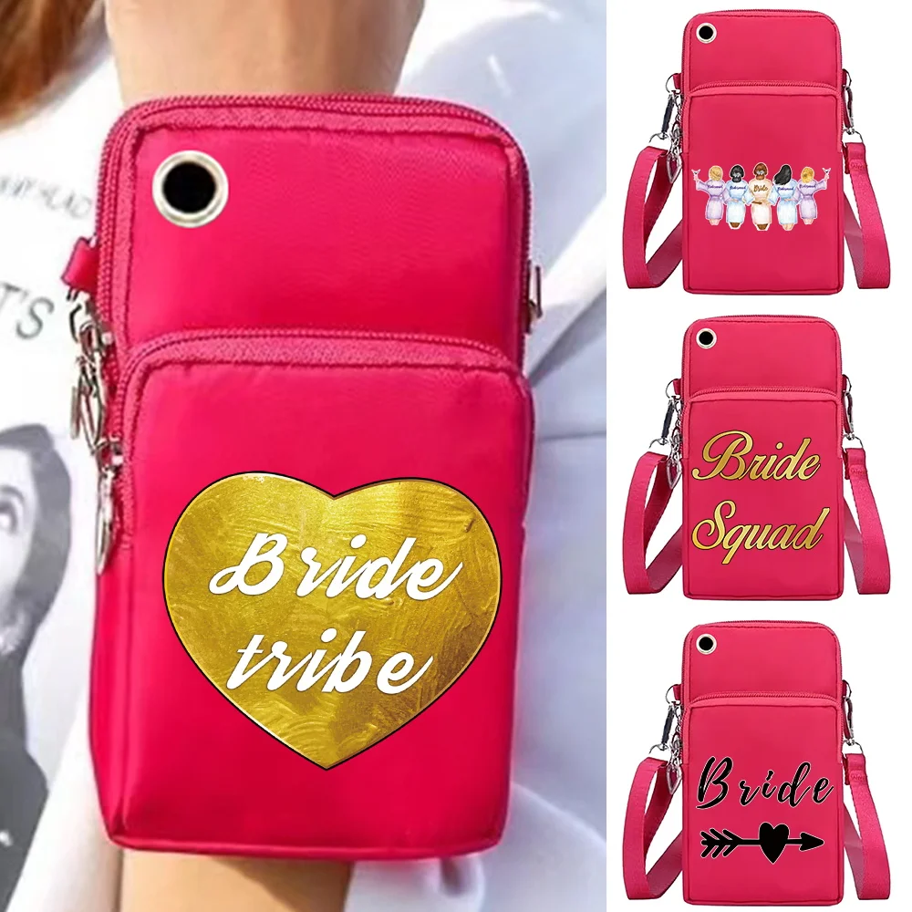 

Ladies Crossbody Bags Wrist Pack Shoulder Messenger Bag Clutch Universal Mobile Phone Bag Coin Purse Arm Bag Wallet Bride Series