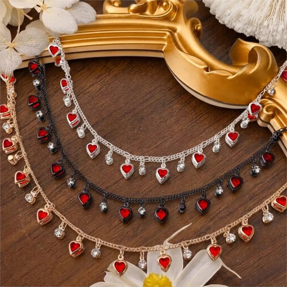 0.5Meter 1Meter Gun Black Red Rhinestone Pendant Copper Chain DIY Necklace Bracelets Costume Tassel Jewelry Making Accessories