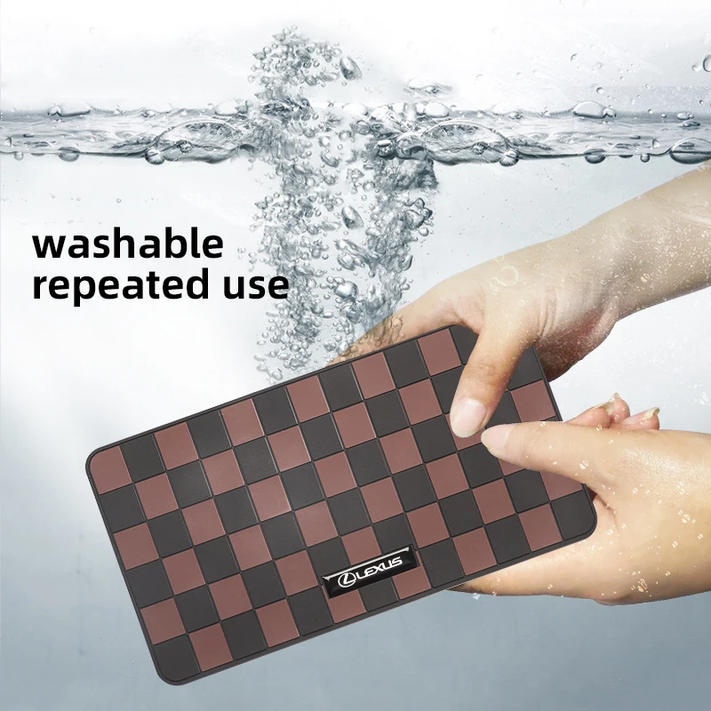 سيارة منقوشة المضادة للانزلاق وسادة السيارات لوحة القيادة تخزين حصيرة لكزس F SPORT GX460 Ct200h IS250 ES 220D IS200 Fsport GS GX IS LS LX NX