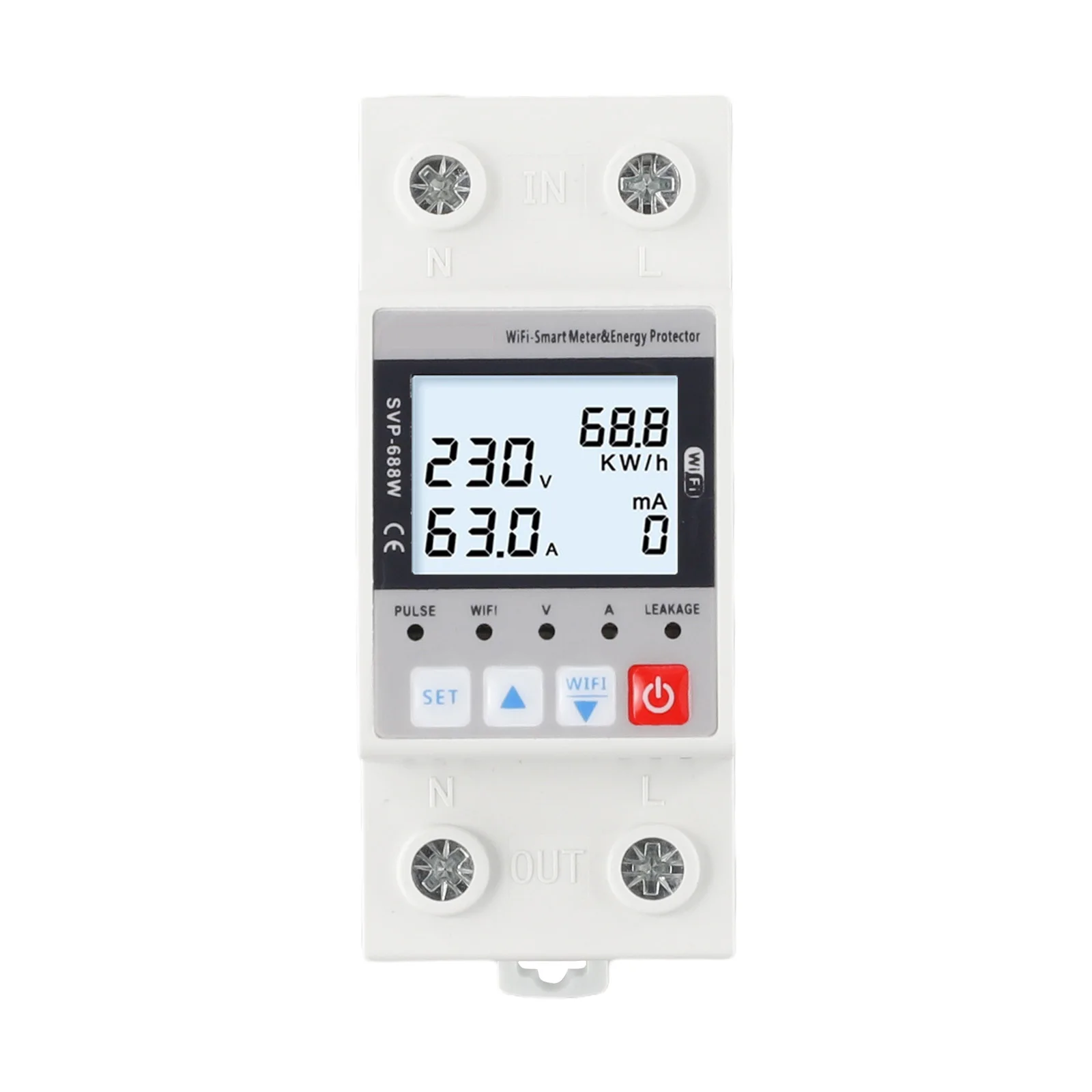 Current Monitor 230V Energy Control Undervoltage Protection Voltage Protection Adjustable For Energy Management