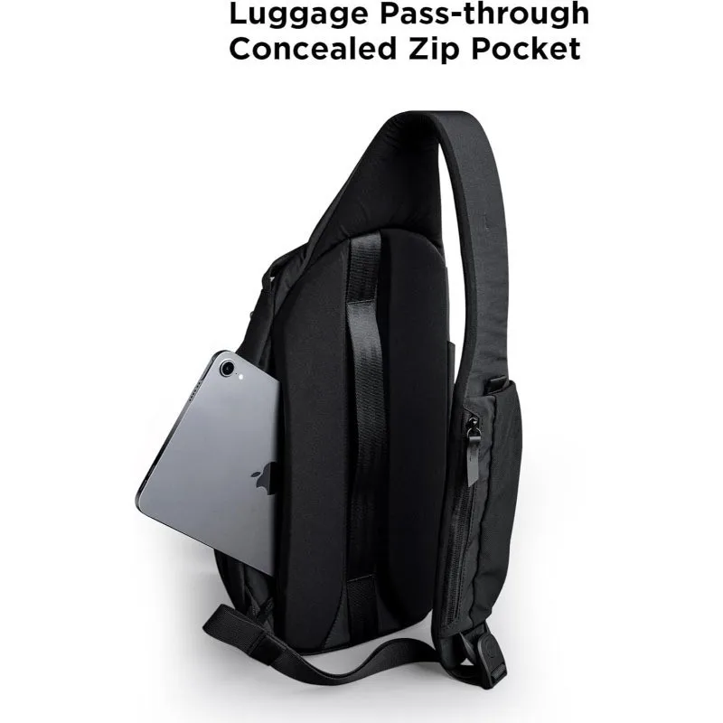 7.5L Single Shoulder Sling Chest Bag Crossbody Backpack Water Bottle Holder Fits 11 Inch Tablet For Daily Travel Running Workout