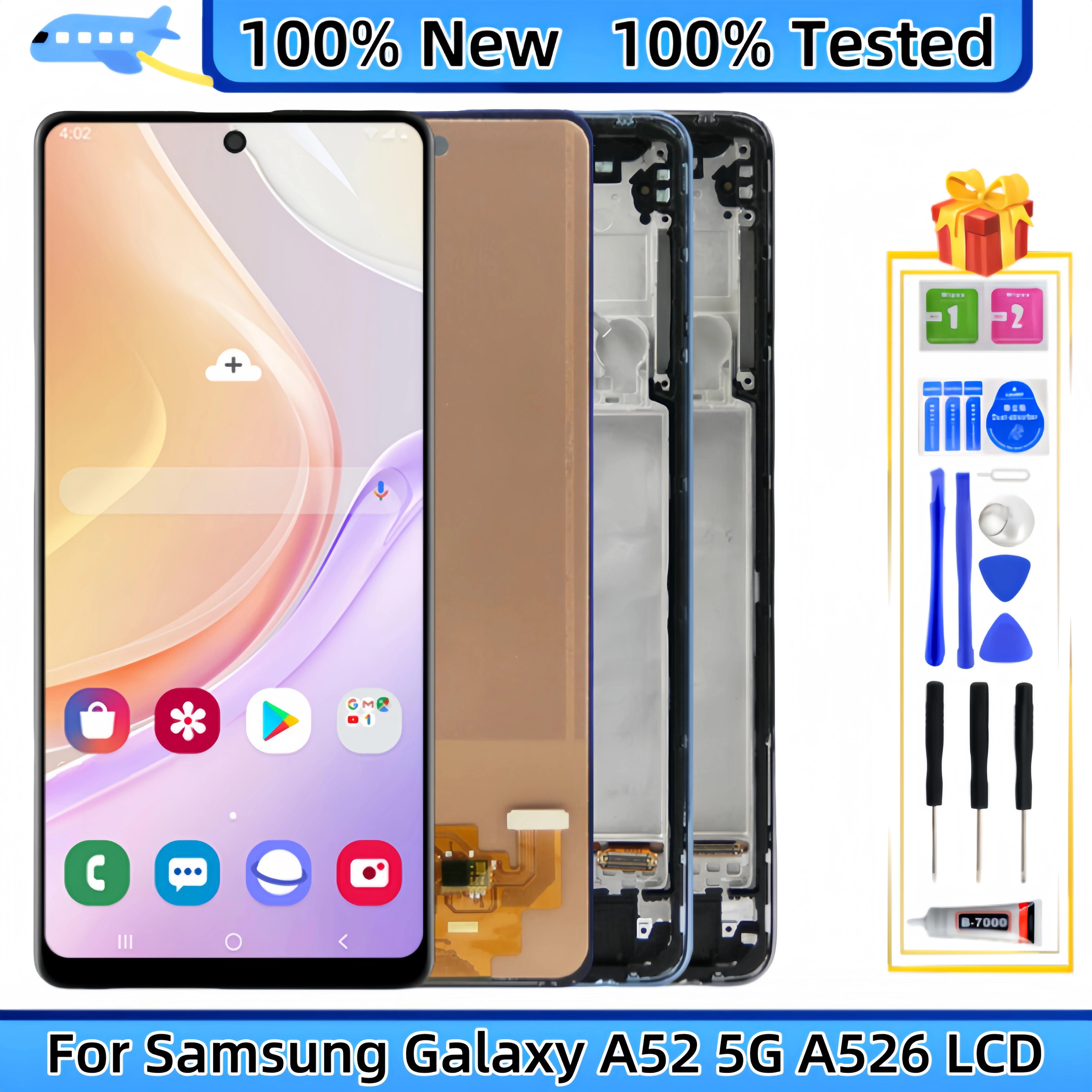 

LCD Display Touch Screen Digitizer Assembly Replacement, Samsung Galaxy A52 5G, A526B, SM-A526B, SM-A526B/DS, SM-A5260