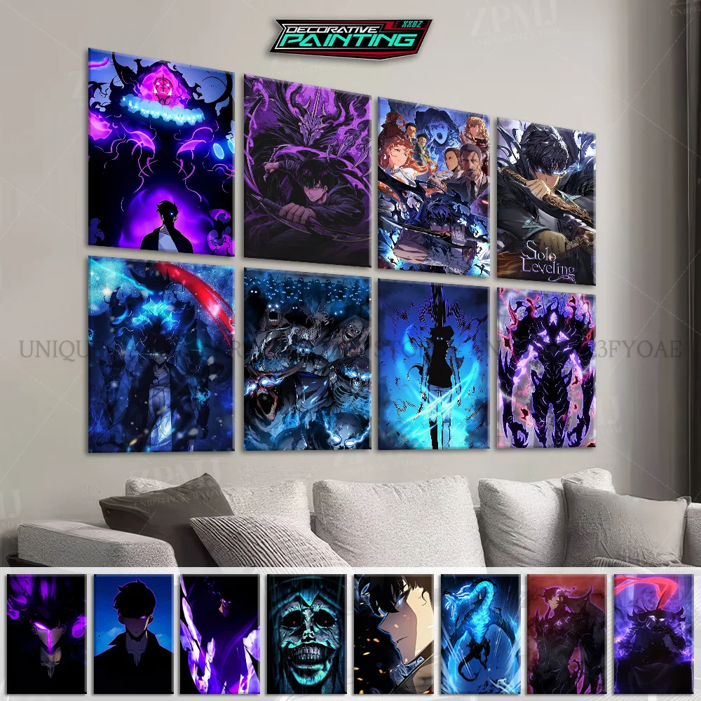 

Anime Solo Leveling Figures Canvas HD Prints Pictures Wall Art Interior Painting Home Decor Posters For Living Room No Framework