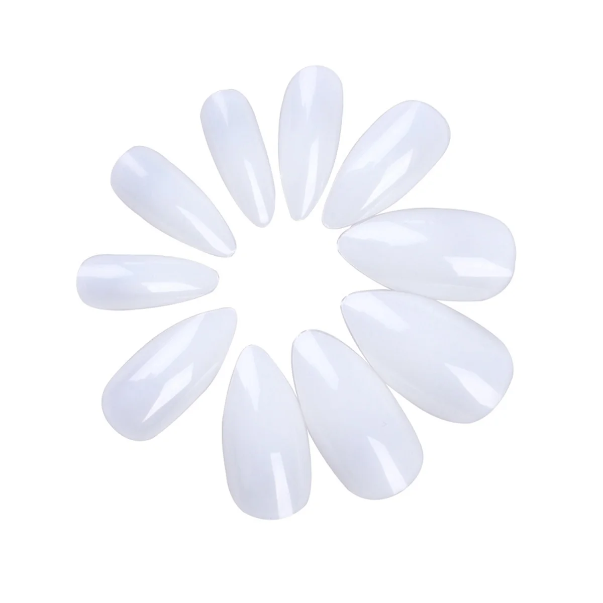 

600Pcs Water Drop Nails Full Cover Sharp Ending ABS Material DIY Salon Use Halloween Christmas Party Gift Nail Talons