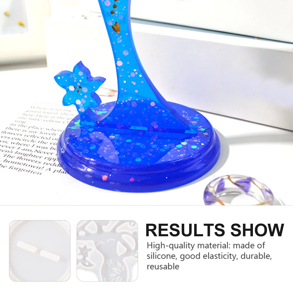 

Crystal Epoxy Mold Beauty Shaped Mould Ornament Molds Jewelry Organizer Earing Holder Casting Rack Making DIY Women Moulds