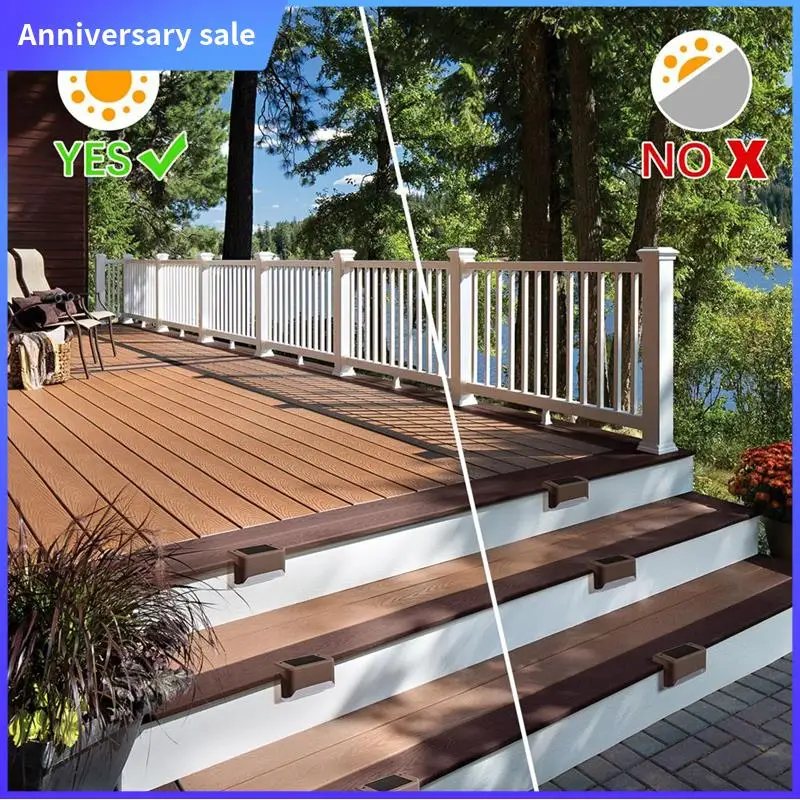 AD23-Solar Deck Light, Waterproof LED Solar Outdoor Step Light, Solar Fence Light, Garden Railing Light Decoration(20Pcs)