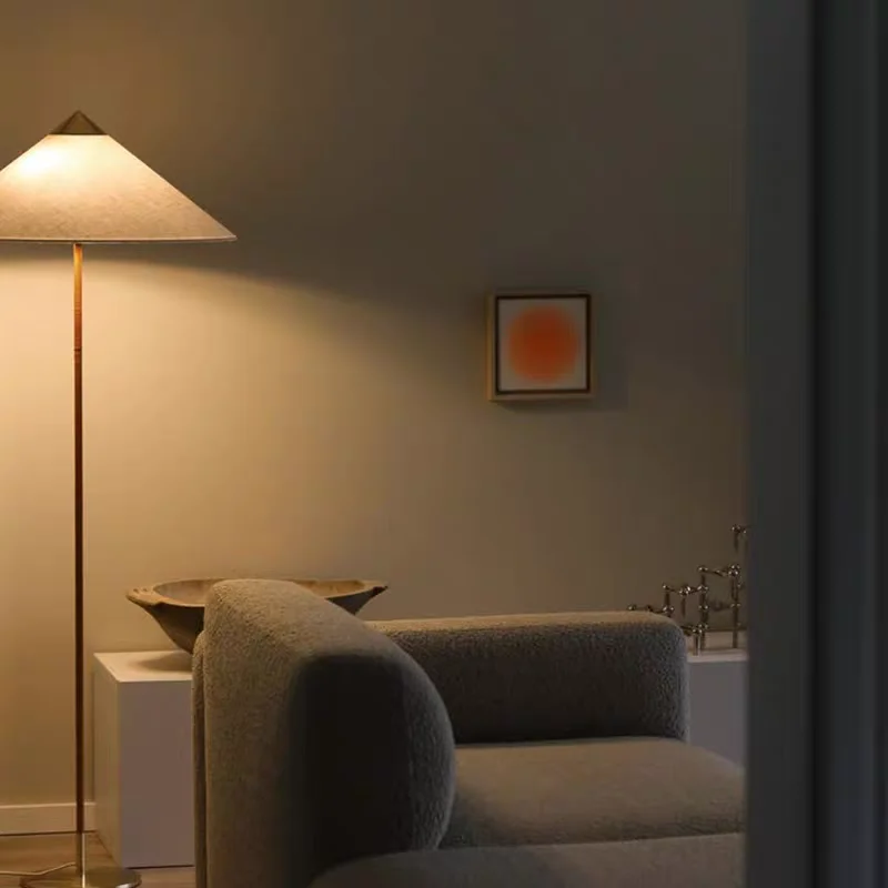 مصباح أرضي منسوج خشبي بتصميم شمالي عتيق، إضاءة داخلية مزخرفة لغرفة المعيشة أو غرفة النوم أو الأريكة #4