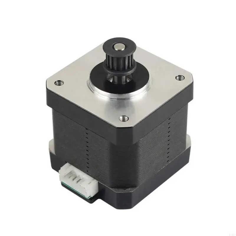 3D Printer Drive Motor with Timing Pulley, 42 Stepper Motor Replacement, 4 Wire Cable, Mounting Plate and Single Motor K1KF