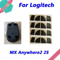 Hot sale 1-10set Mouse Feet Skates Pads For Logitech MX Anywhere2 2S wireless Mouse White Black Anti skid sticker Connector