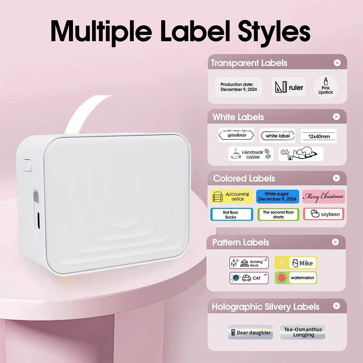 Marklife Thermal Label Printer M1 Protable Bluetooth Inkless Label Marker For Kitchen Home To Gift/Diy Creative/Marking Machine