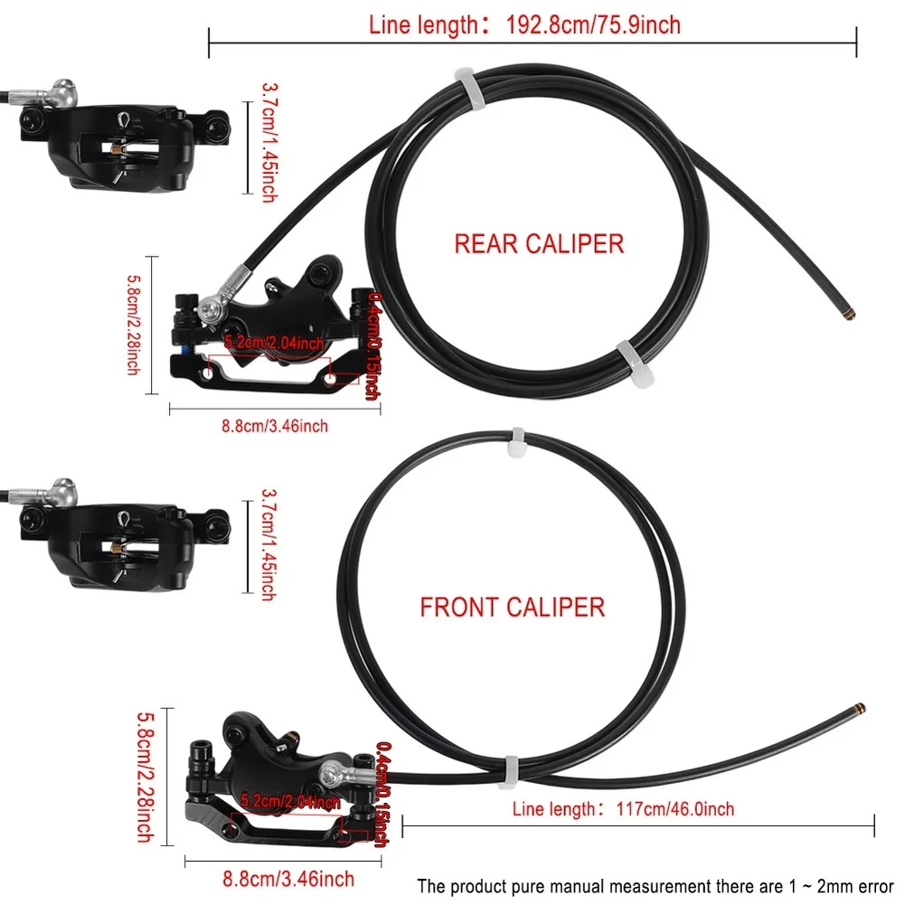 For INOKIM Scooters For INOKIM Disc Brake Set Electric Scooter Dual-disc Design Two-piece Construction Long-lasting Brake Pads