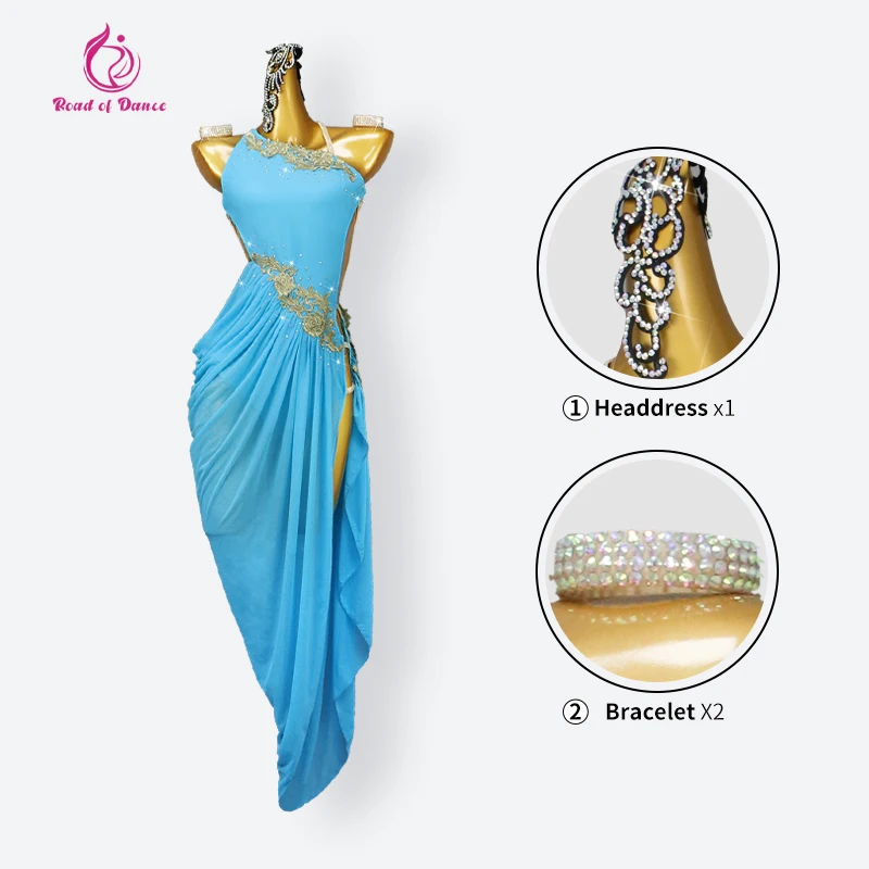 Robe de danse latine pour femmes, Costume de soirée Midi pour filles, vêtements de fête, Long, Sexy, compétition, vêtements de bal élégants pour adultes, 2025