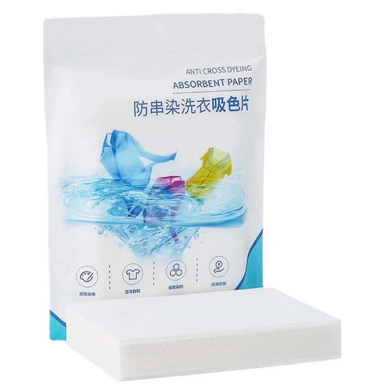 50PCS Laundry Tablets Laundry Paper Anti Dye Transfer Pads Protect Clothes Colors Anti-String Mixing Color Absorption M68E