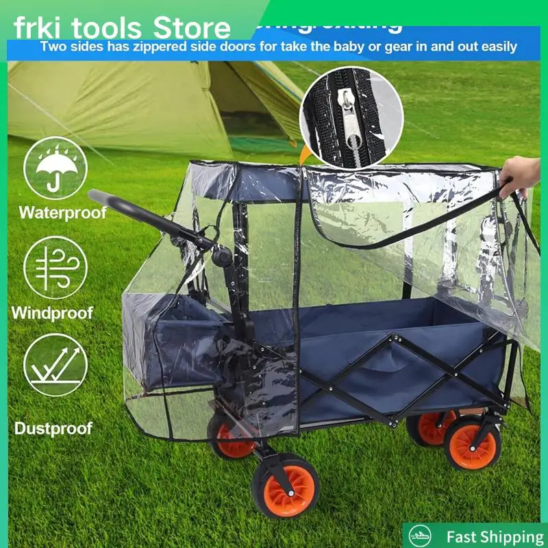 

Wagon Covers Waterproof Clear Plastic Awning For Camping Picnic Garden Use For Outdoor Camping Picnic Waterproof-A79G