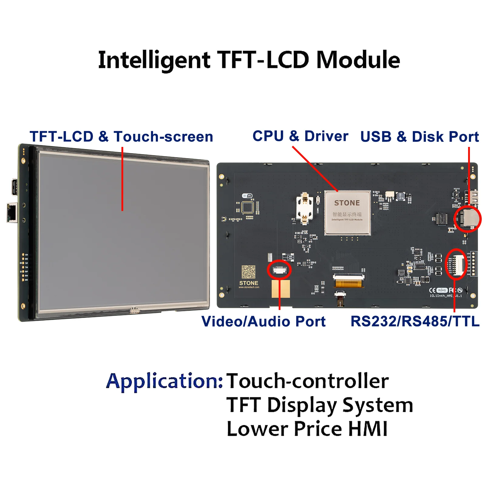 10.1 Inch Goede Kwaliteit TFT-LCD Module, 10.1 Inch Lcd-scherm