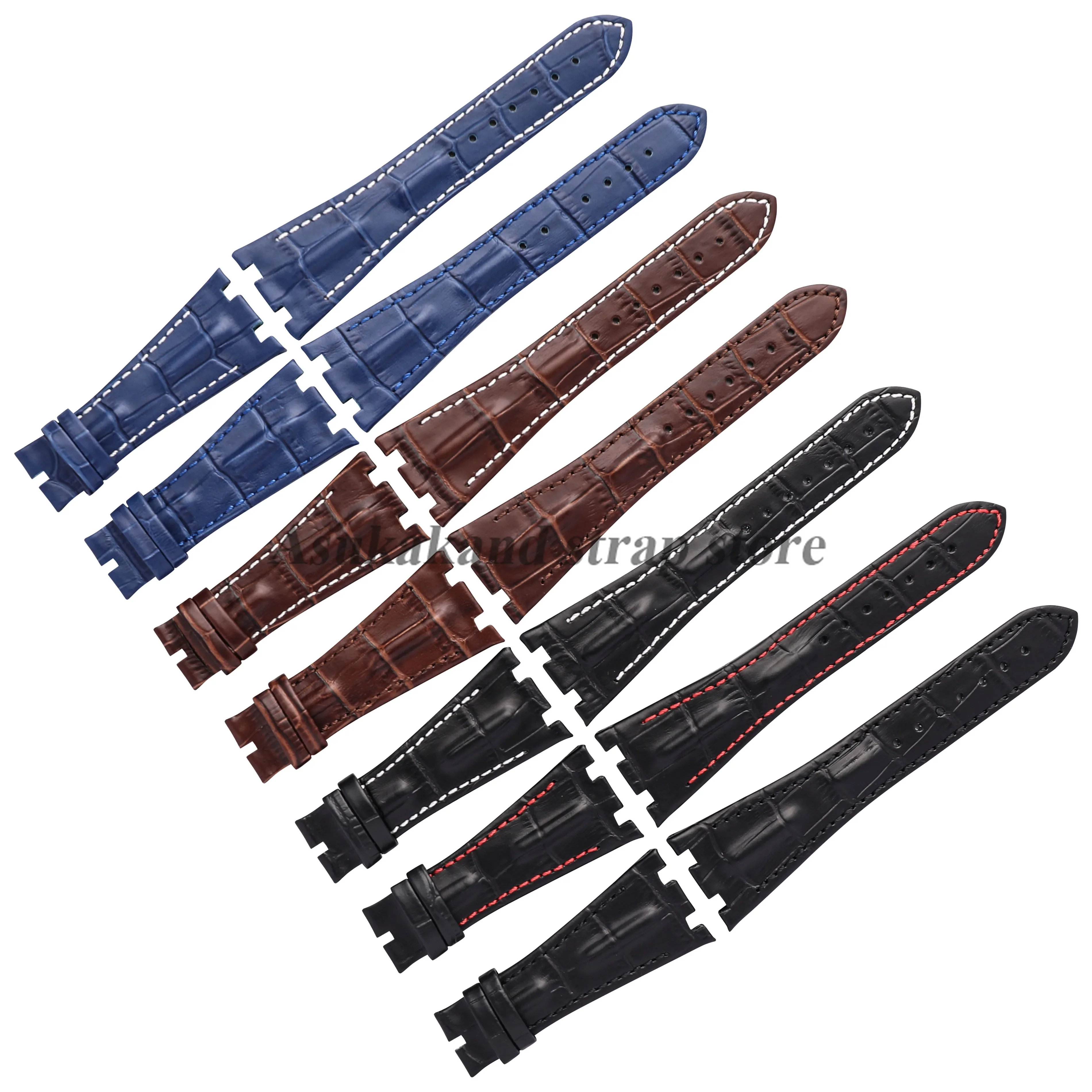 28 مللي متر أسود براون حزام ساعة من الجلد ل 26133/15500 حزام ل رويال أوك أوفشور 15710/15400/26470 الرياضة حزام الساعات الرجال سوار