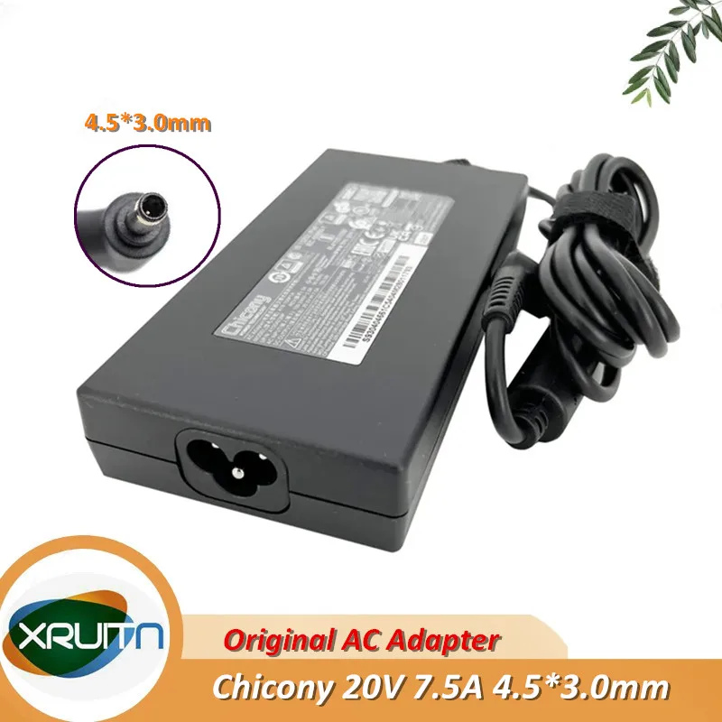 

Original A18-150P1A Chicony 20V 7.5A 150W AC Adapter Laptop Charger For MSI Crosshair 15 A11UCK-413 A11UCK-1278 Power Supply