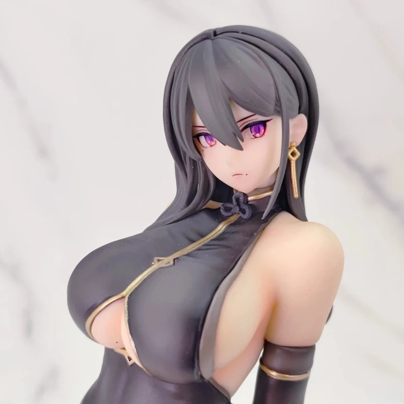 In Stock Unioncreative Original Painting Black Cheongsam Sauce Animation Peripheral Movable Model Counter Decoration Toys Figure