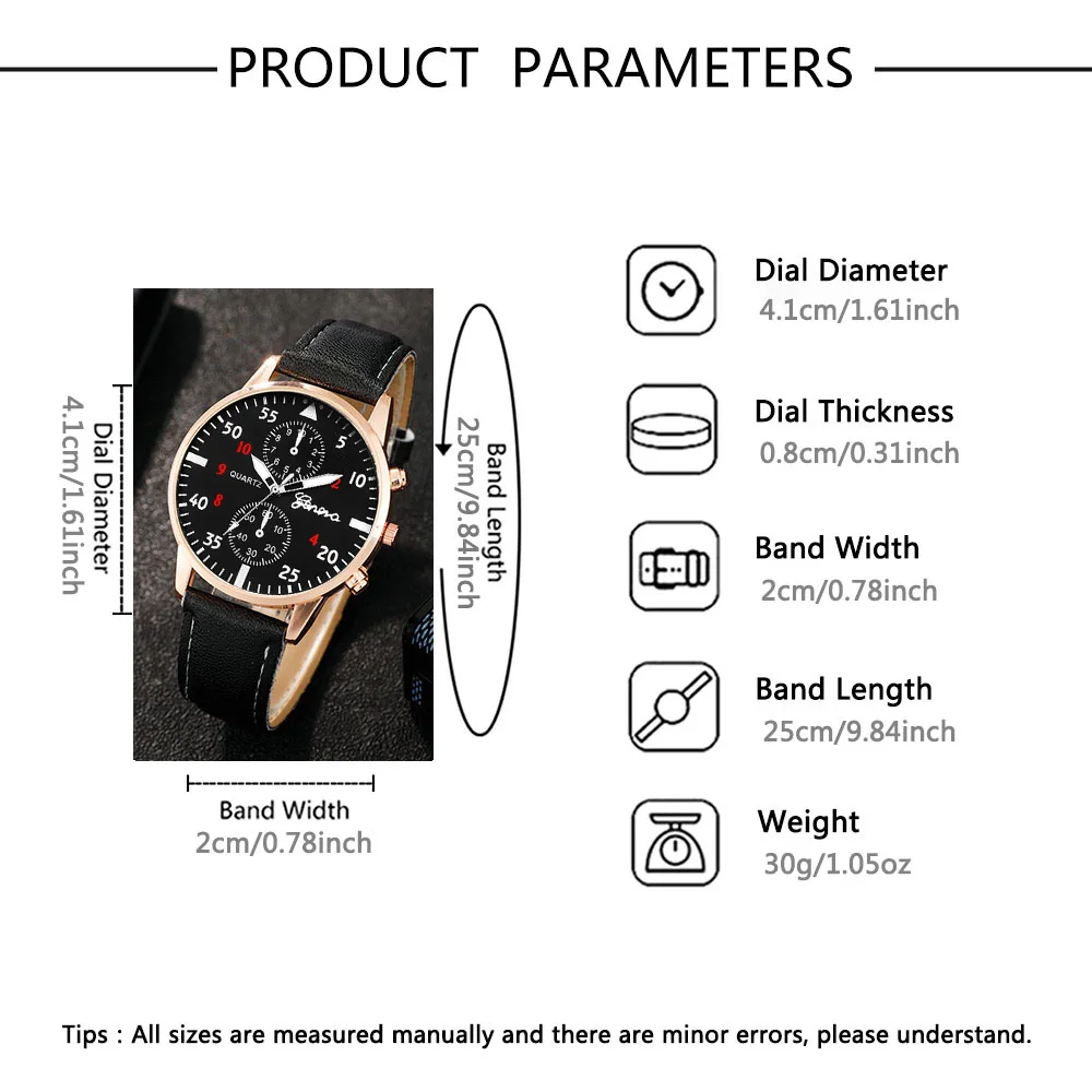 4-piece new watch set, featuring different styles of watches combined, suitable for gifting to colleagues and family members