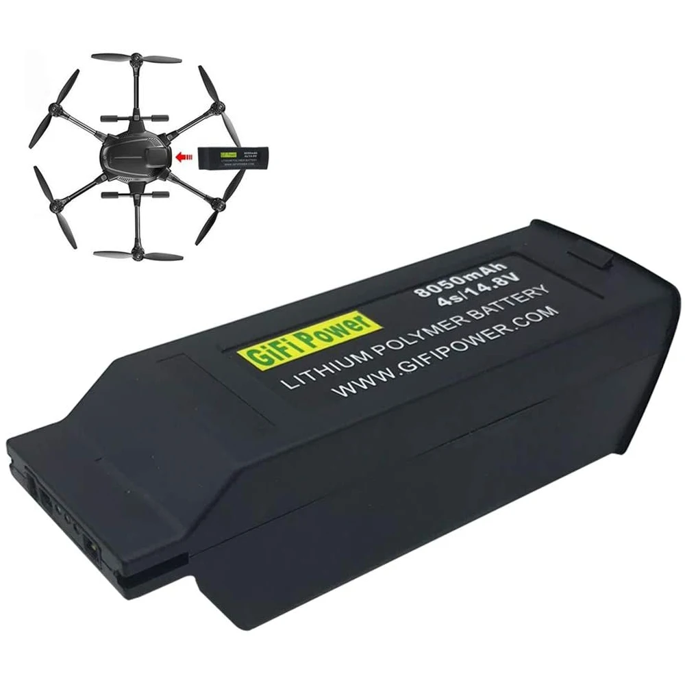 Imagem -06 - Bateria de Grande Capacidade 14.8v 4s Atualizado Substituição Drone Bateria Lipo Bateria para Yuneec Tufão H480 Novo 8050mah