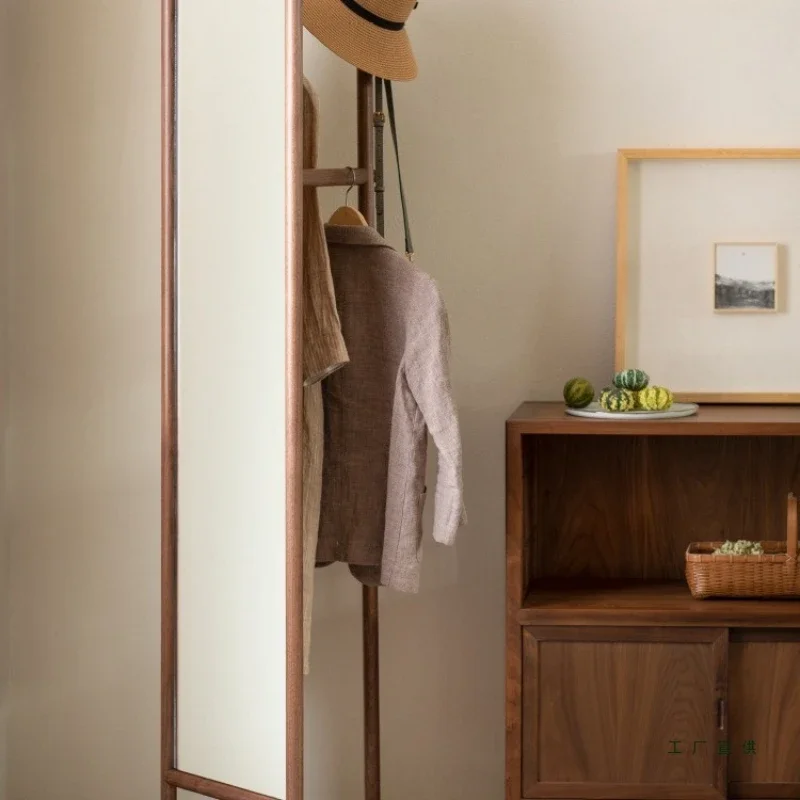 Rotating full-length mirror hanging hanger integrated floor solid wood mirror hanger