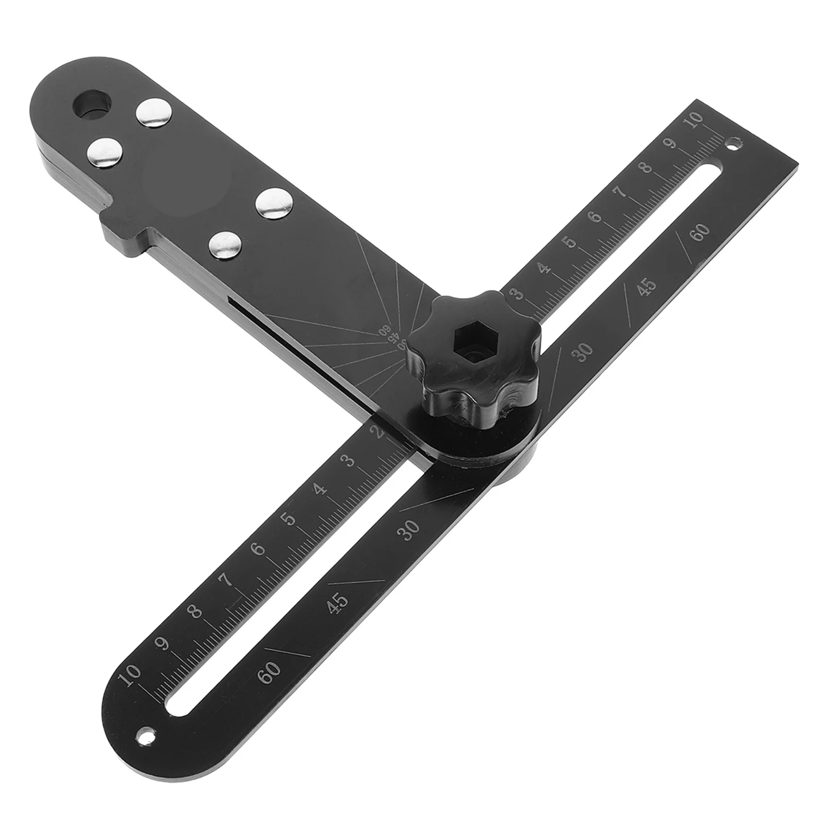ไม้บรรทัดงานไม้ปรับได้ เครื่องมือวัดหลายมุม วัดได้อย่างแม่นยำ อุปกรณ์จำเป็นสำหรับงาน DIY พร้อมระดับน้ำ