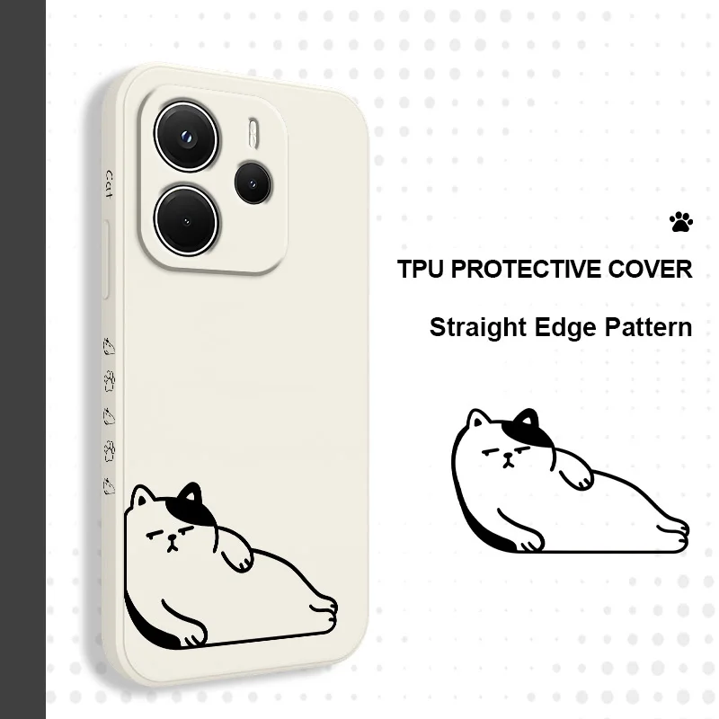 

A Dazed Cat Phone Case For Xiaomi Redmi Note 14 13 12 12S 11 11S 10 10S Pro Plus 15 15C 14C 4G 5G Silicone Cover