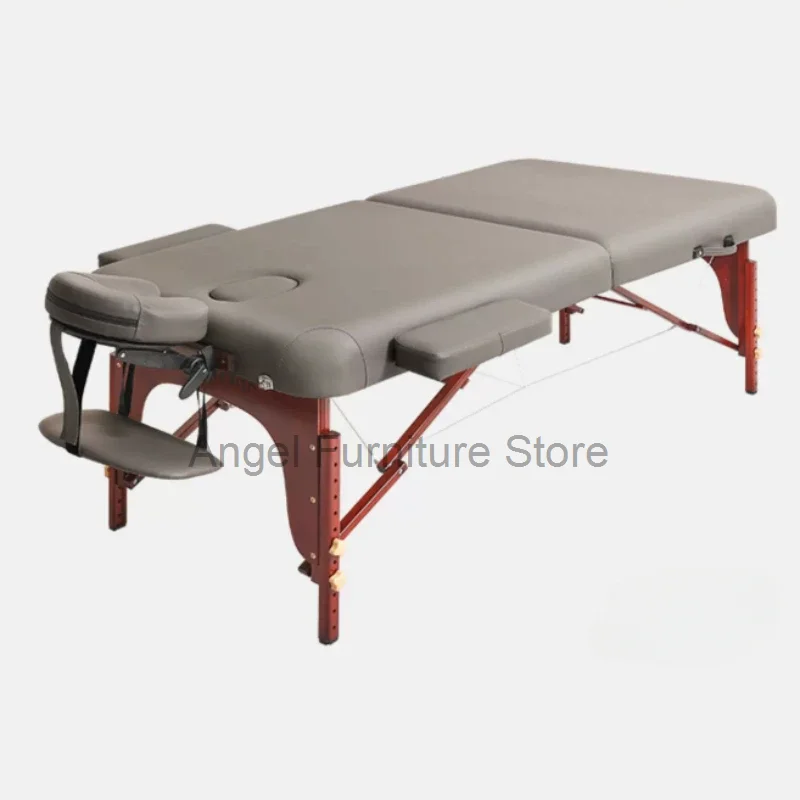 

Wooden Portable Massage Bed Face Bathroom Comfort Speciality Massage Table Knead Sleep Lettino Estetista Salon Furniture RR50MB