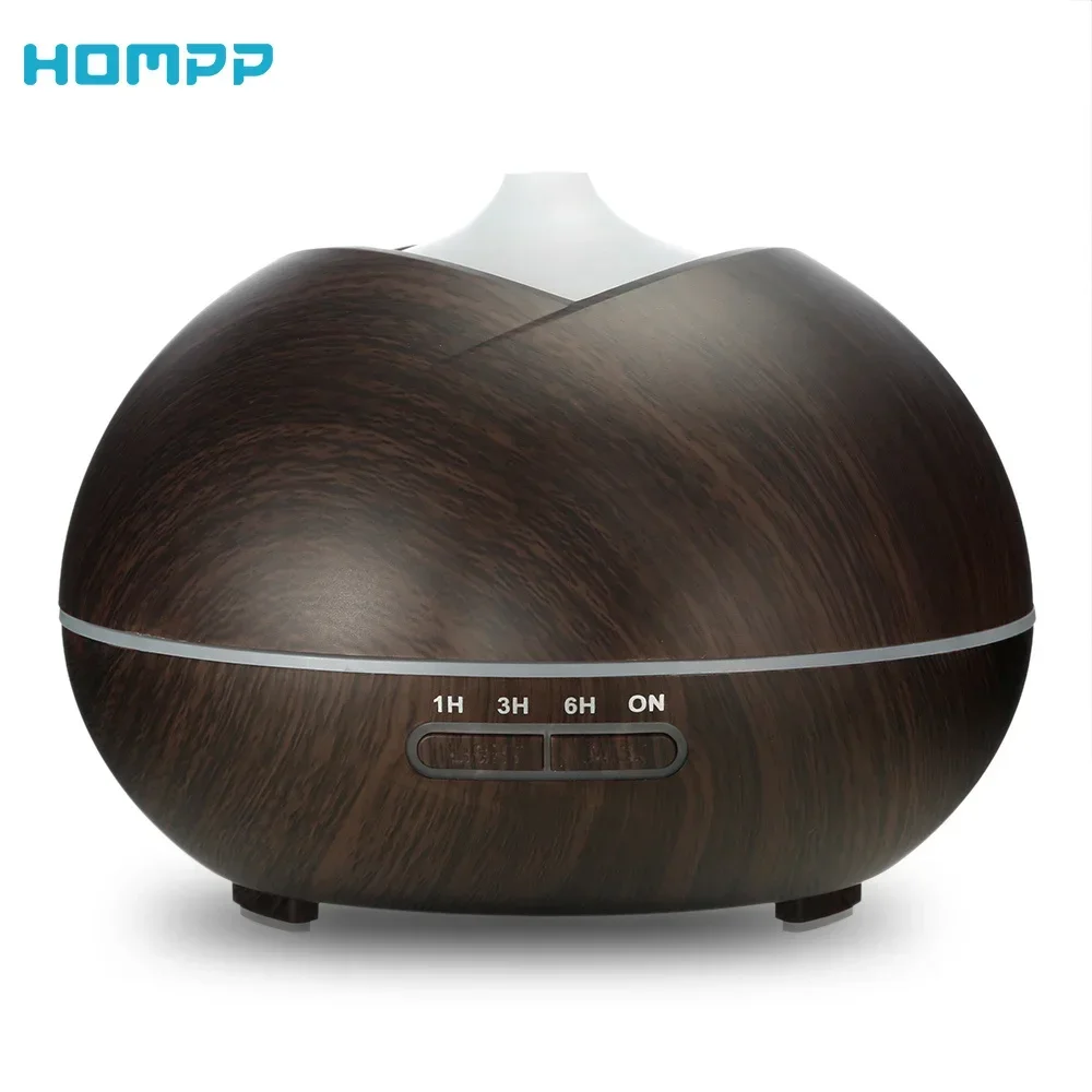 400ml-アロマエッセンシャルオイルディフューザー木目調超音波クールミスト加湿器-7-色-led-ライト付きポータブル赤ちゃん子供家