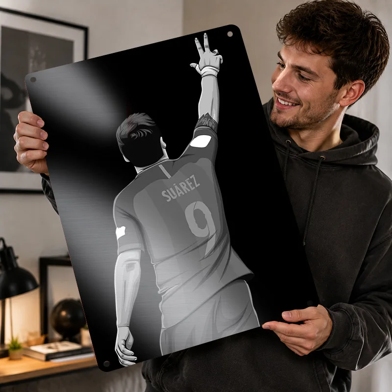 Luis Suárez Printed Posters Personalized Metal Sign Sporting Legacy Design Wall Art For Sports Lounge Office Or Supporter Gift