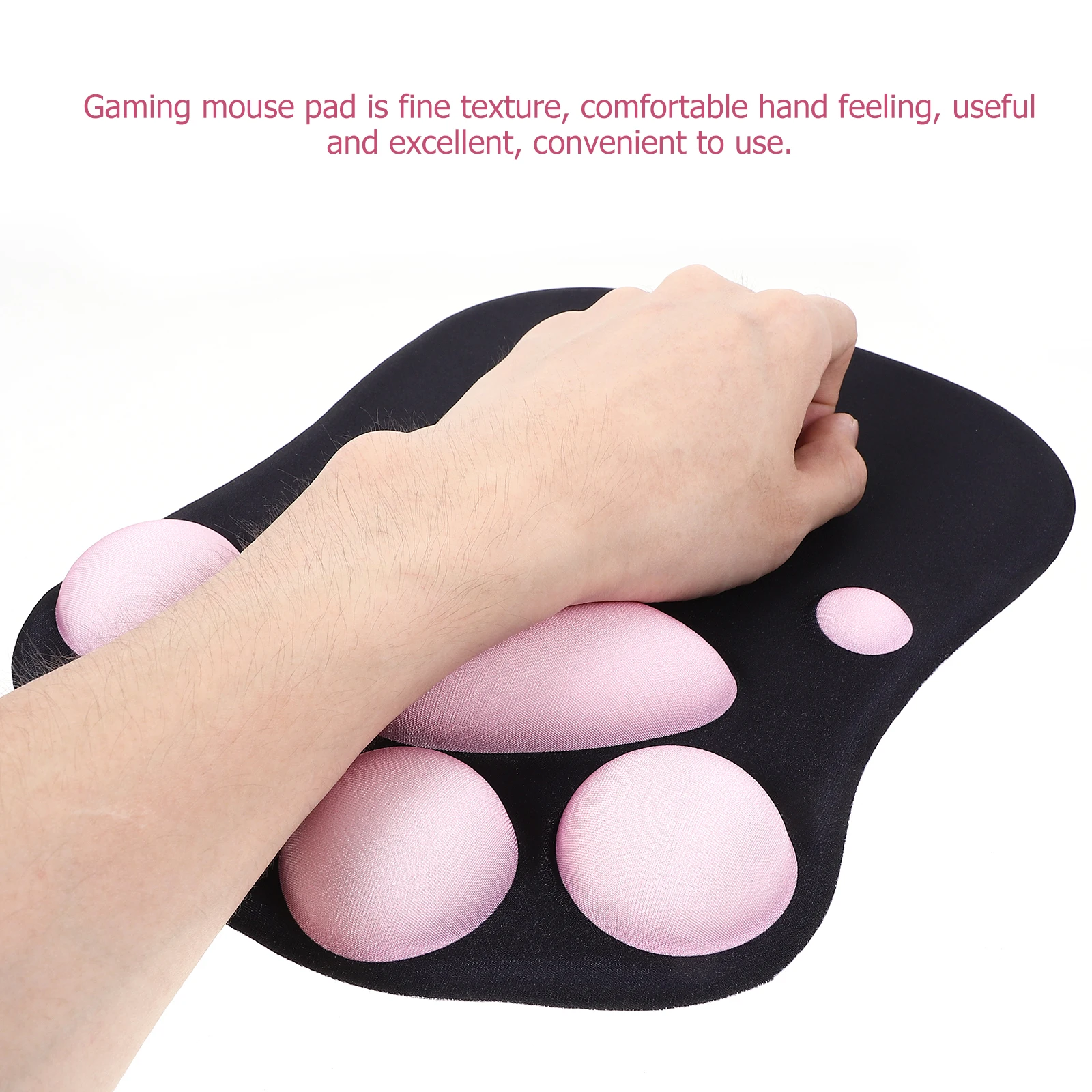 

Mouse Mat Wrist Cat Paw Accessories Ergonomic Black Resin Gaming Office
