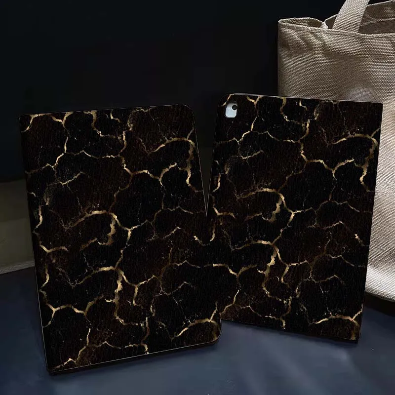 

Black Hexagon Pattern Design Tablet Case For Apple iPad Air Pro mini 1 2 3 4 5 6 7 8 9 11 M2 M3 M5 M4 5th 6th 7th 10th 11th Gift