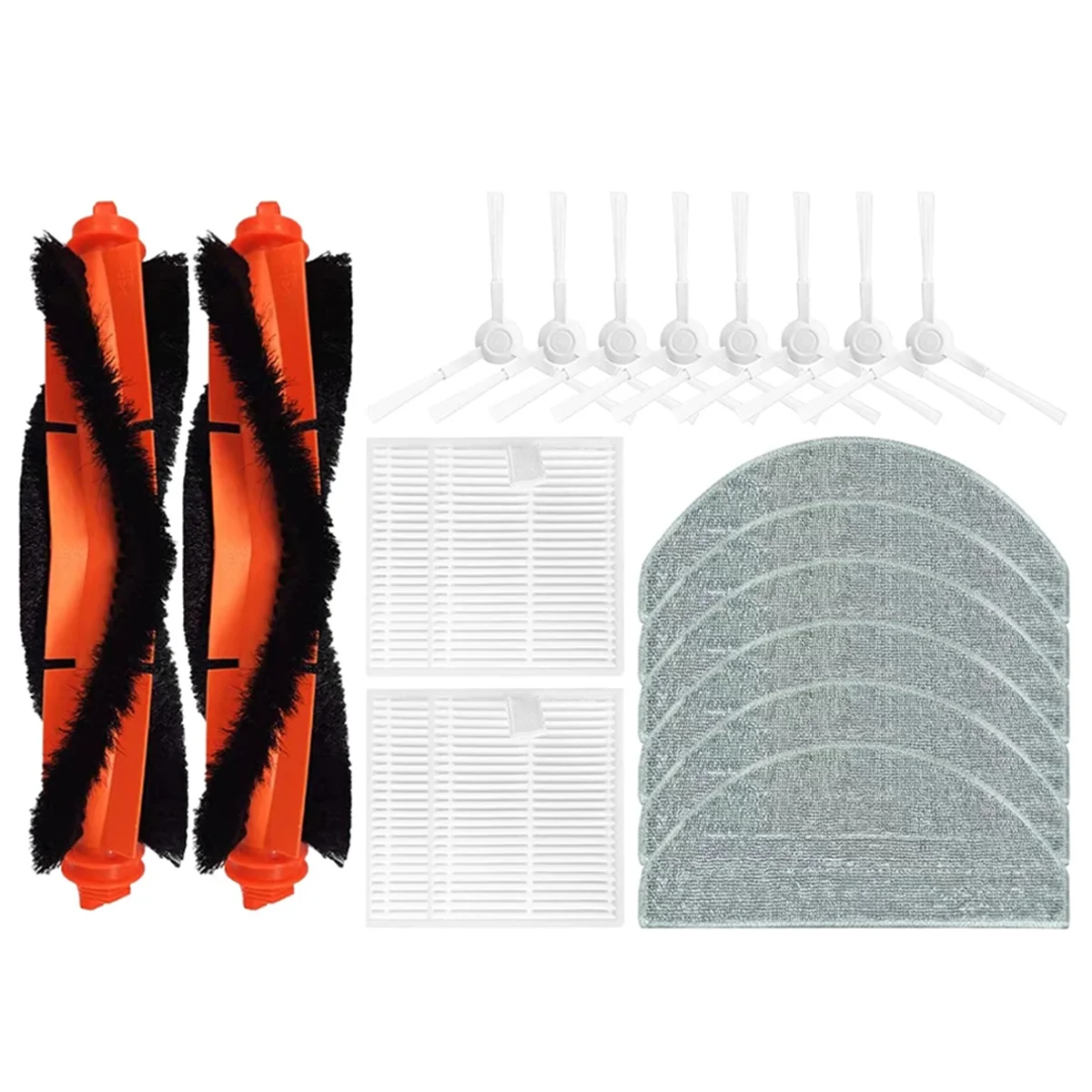 

A17F-For Xiaomi E10 E10C E12 B112 / Mijia 3C Plus C103 Robot Vacuum Cleaner Accessories Main Side Brush Filter Mop