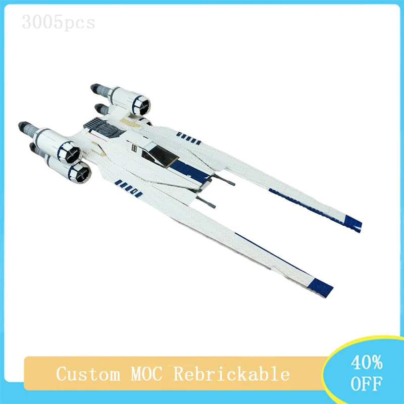 Video Game Series DIY Creative Space Warship UCS U-Wing Fighter Building Block Model Adults Toys Teens Educational Holiday Gift