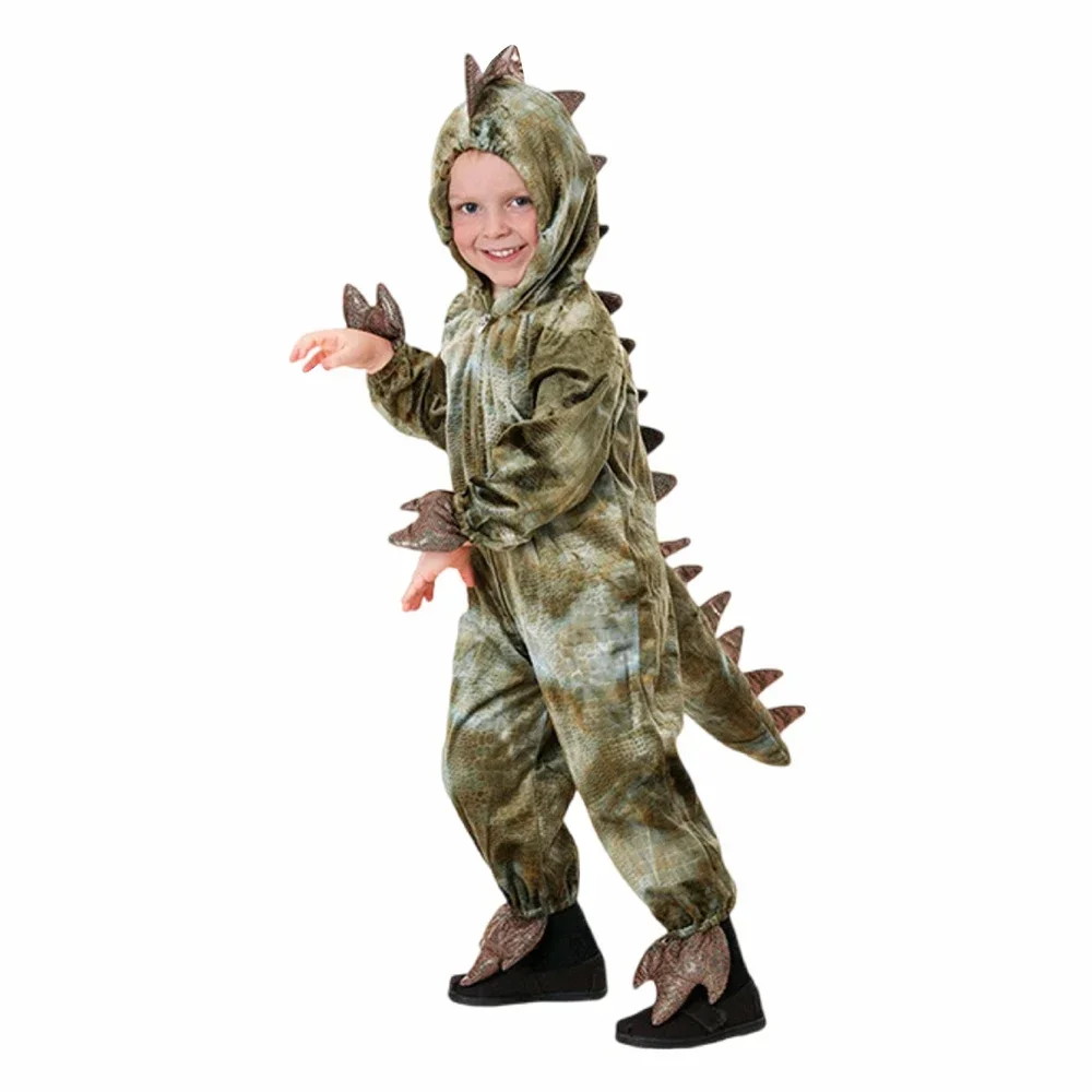 Disfraz de dinosaurio para niños, conjunto completo de Cosplay para fiesta de actuación de Halloween, traje de juego de rol de animales prehistóricos con temática de T Rex