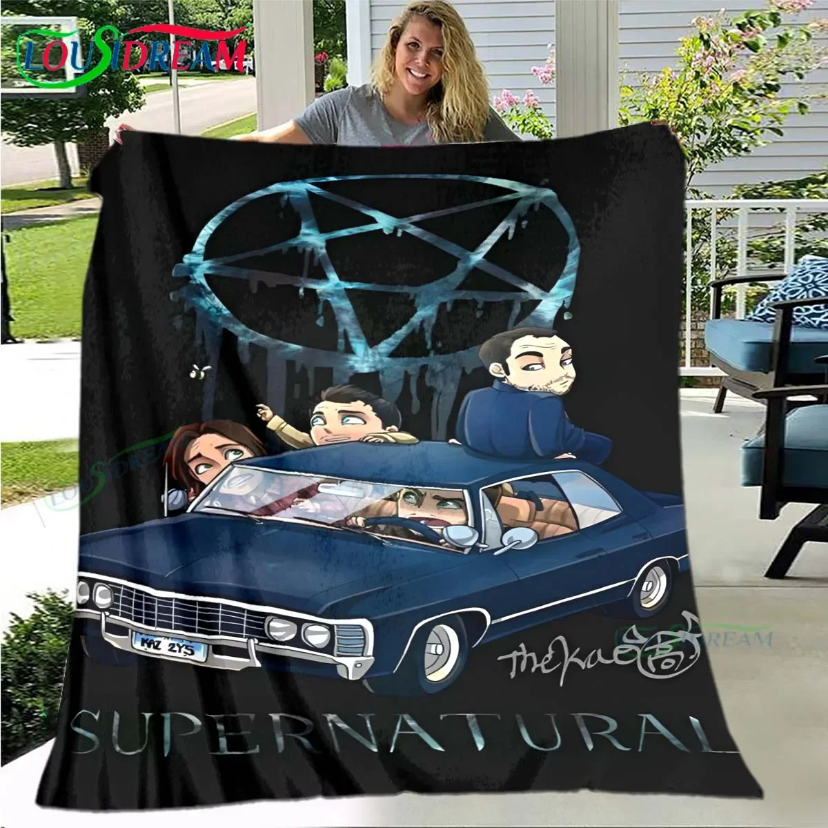 

Movie Supernatural - Evil Power Soft Blanket Sports Living Room Bedroom Sofa Bed Blanket Birthday Gift Portable Picnic Blanket