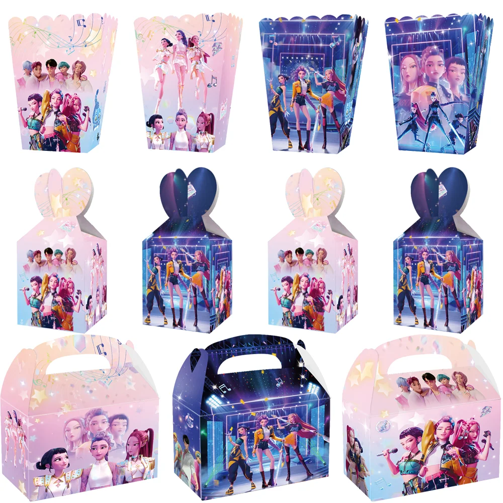 

Demon Hunters Party Supplies Candy Box Baby Shower Korean Kpop Anime Birthday Party Decoration Kids Birthday Paper Gift Boxex