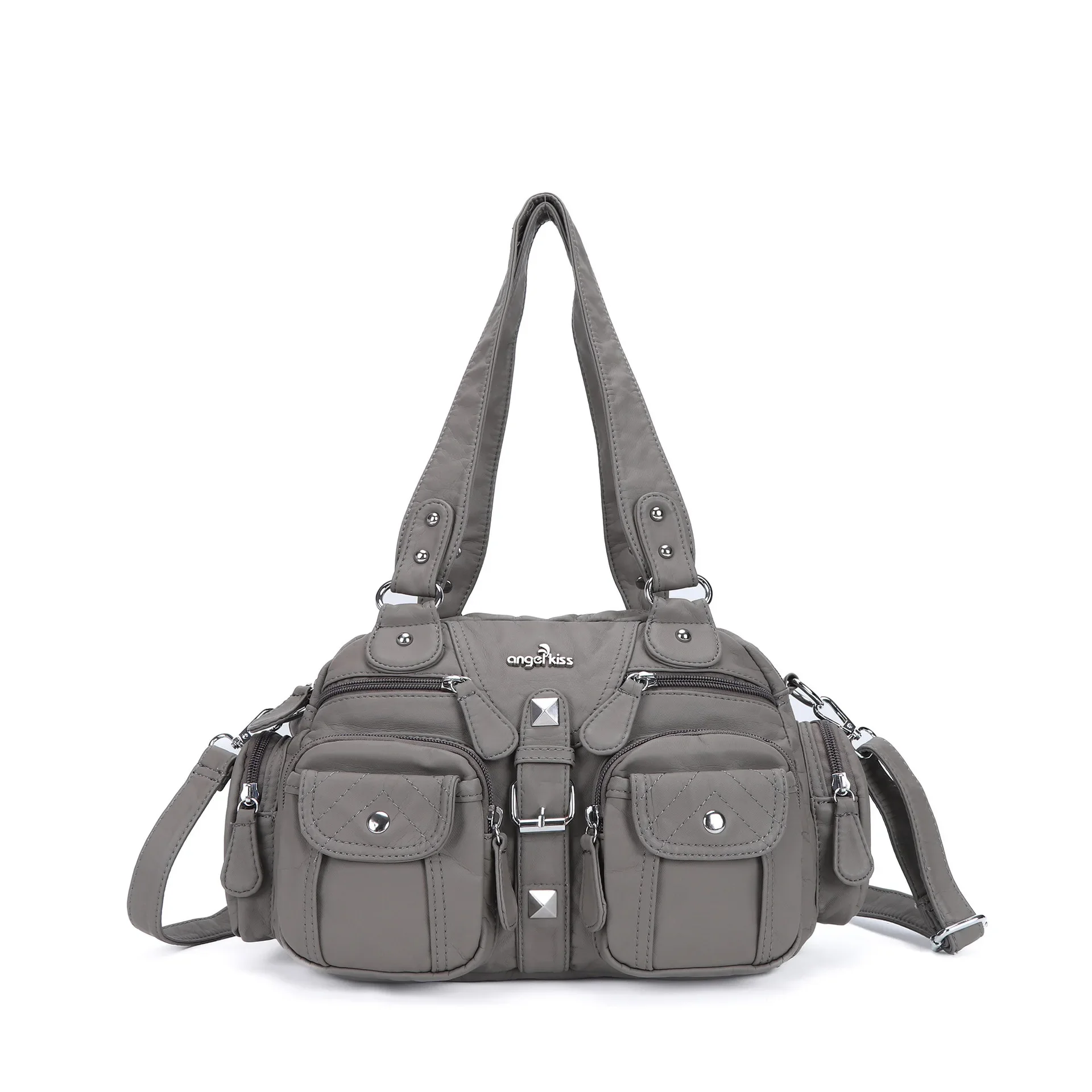 Angelkiss Women Handbags Satchel Top-handle Handbag PU Shoulder Bag Dumpling Pack Give Gifts Shoulder Bags Phone Money Pack