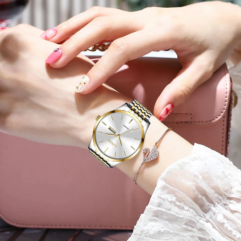 LIGE 2023 New Gold Watch Women Watches Ladies Creative Steel Women\'s Bracelet Watches Female Waterproof Clock Relogio Feminino