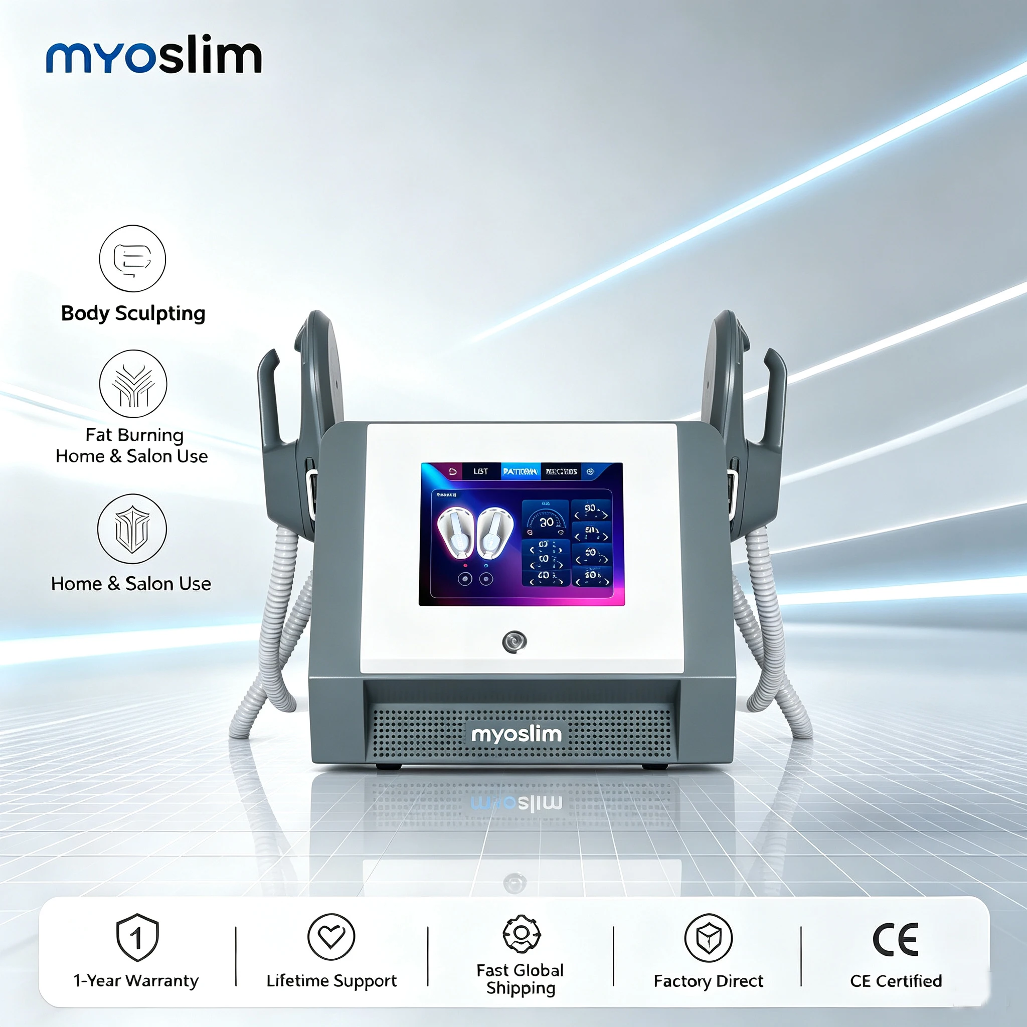 Myoslim EMS Electromagnetic Muscle Stimulators Massager RF Contouring Sculpting Machine Lose Weight Fast Beauty Devices For Body