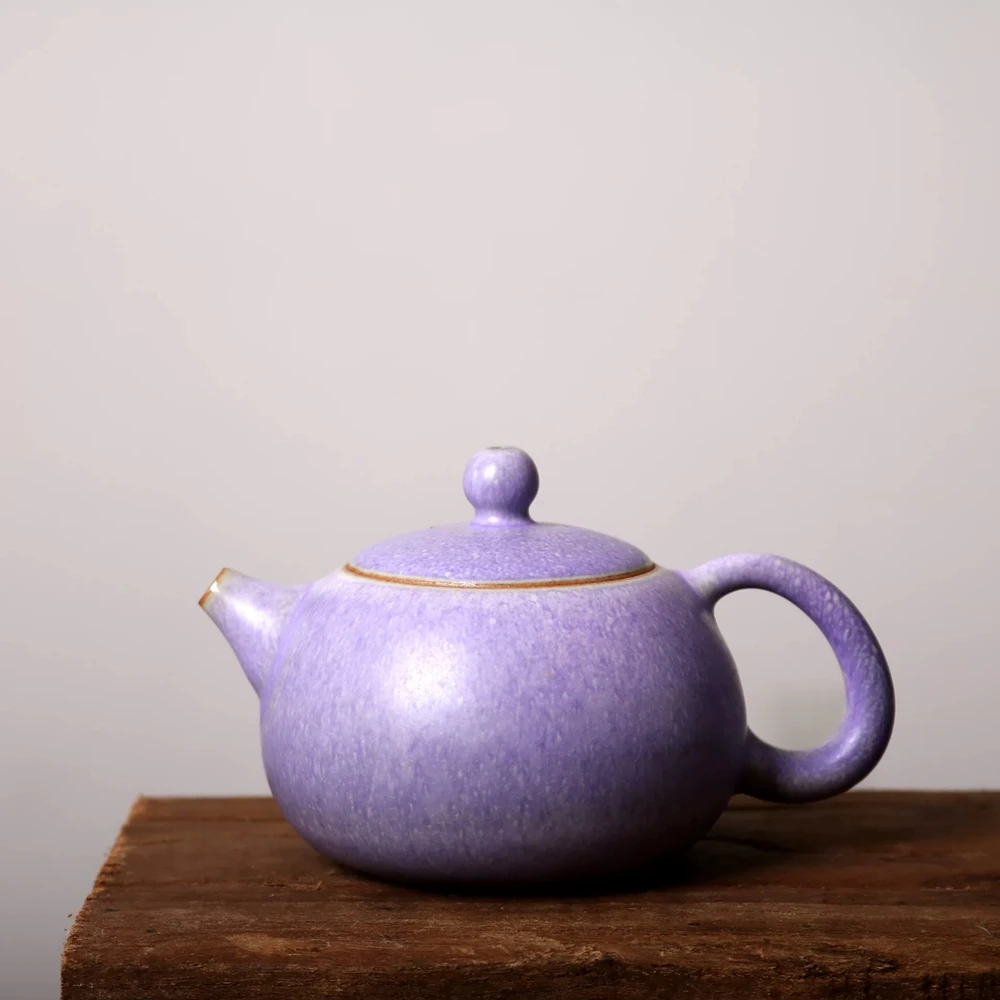 Jun Kiln Xi Shi Pot Purple Jun Porcelain Kung Fu Tea Set Tea Brewing Pot Single Pot Gift Set Business Companion Gift