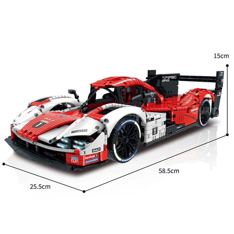 3069 قطعة الهندسة الألمانية السوبر 963 سباق اللبنات عدة 1:8 مقياس الفني Hypercar نموذج الطوب مجموعات الاطفال اللعب هدية