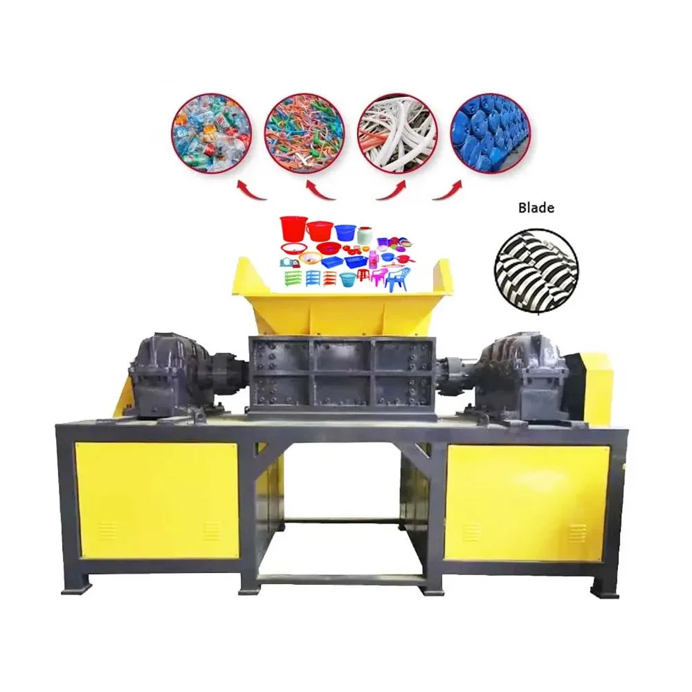 

Automatic Double shaft plastic shredder for waste plastic recycling plant shaft waste plastic shredder machine for recycling