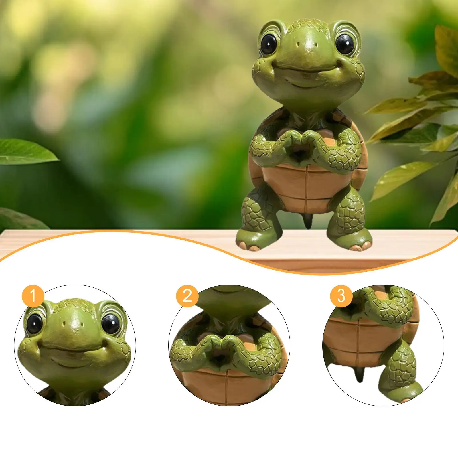 Turtle Garden Statue Outdoor Statue Home Decor Desktop, Collection, Figurine Decoration for Outside Pond Hallway