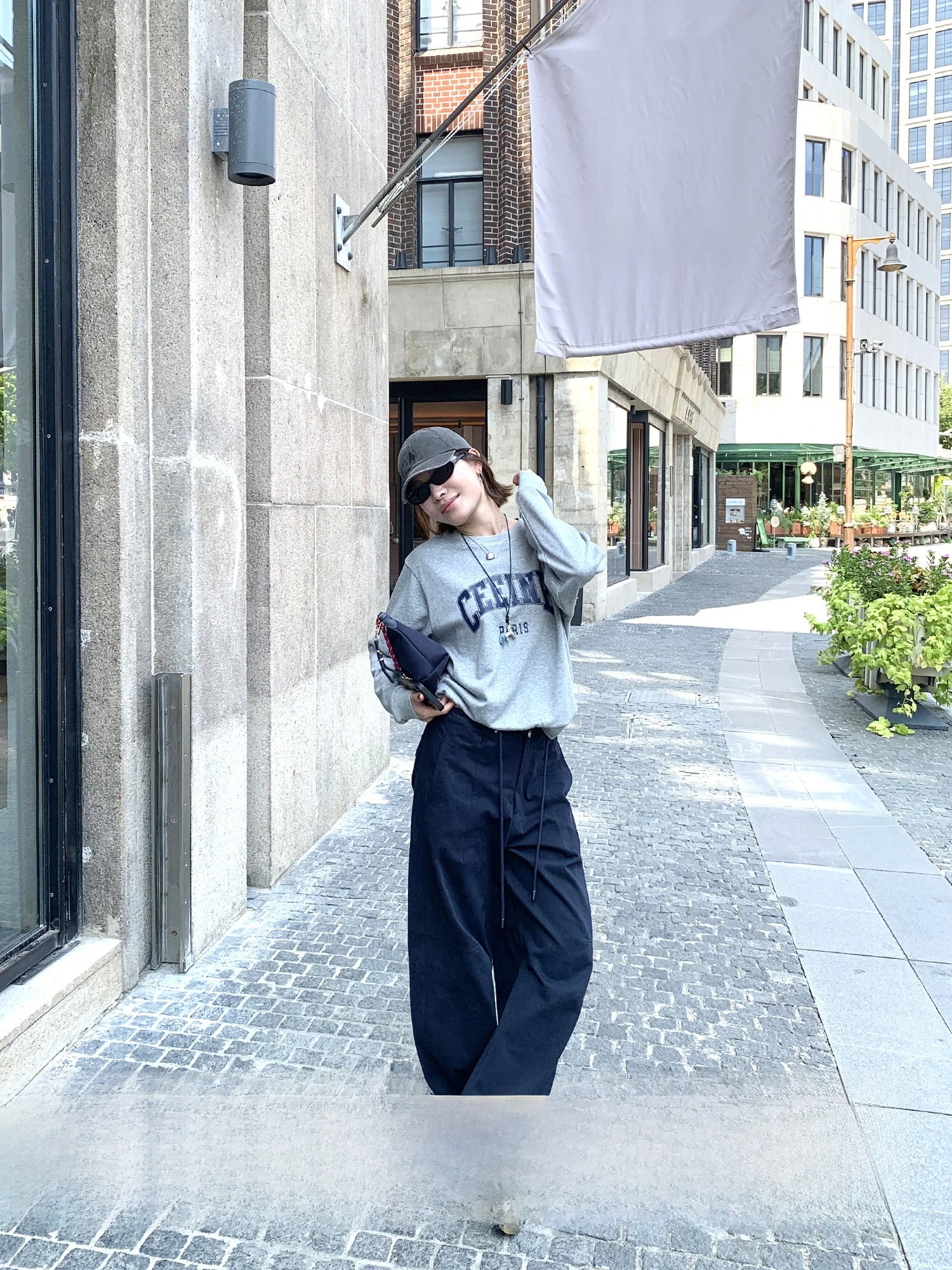 

Loose Women's Casual Pants High Waist Straight Leg Cotton Workwear Trousers Korean Sle Lazy Slimming Knife Pants